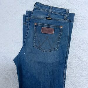 Wrangler Women's Blue Denim Wide Leg Jeans